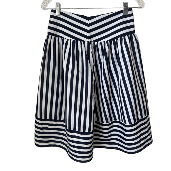 Anthropologie Maeve High Seas Skirt Black & White Stripped Size Small - Picture 4 of 7